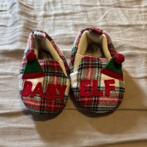 Plaid Baby Elf slippers